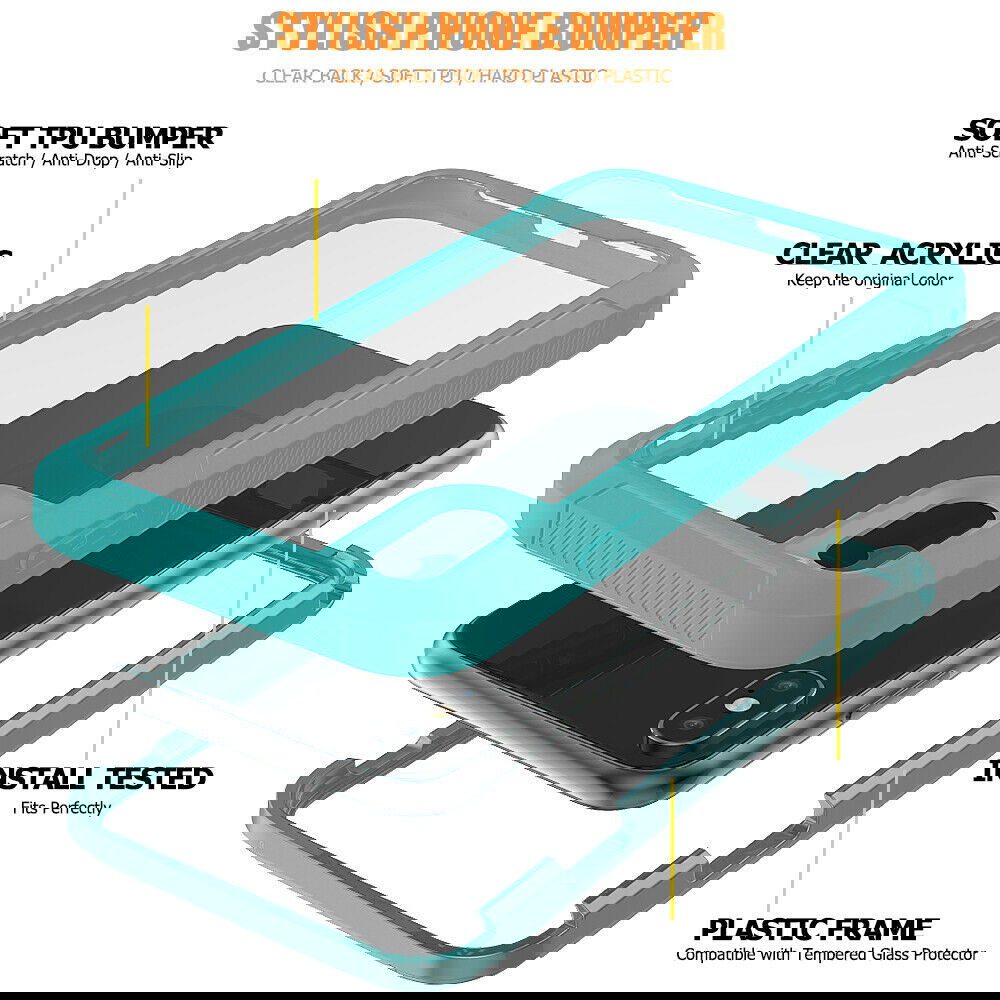 Hybrid Silicone Clear Ultra Slim Back Case For iPhone - carolay.co