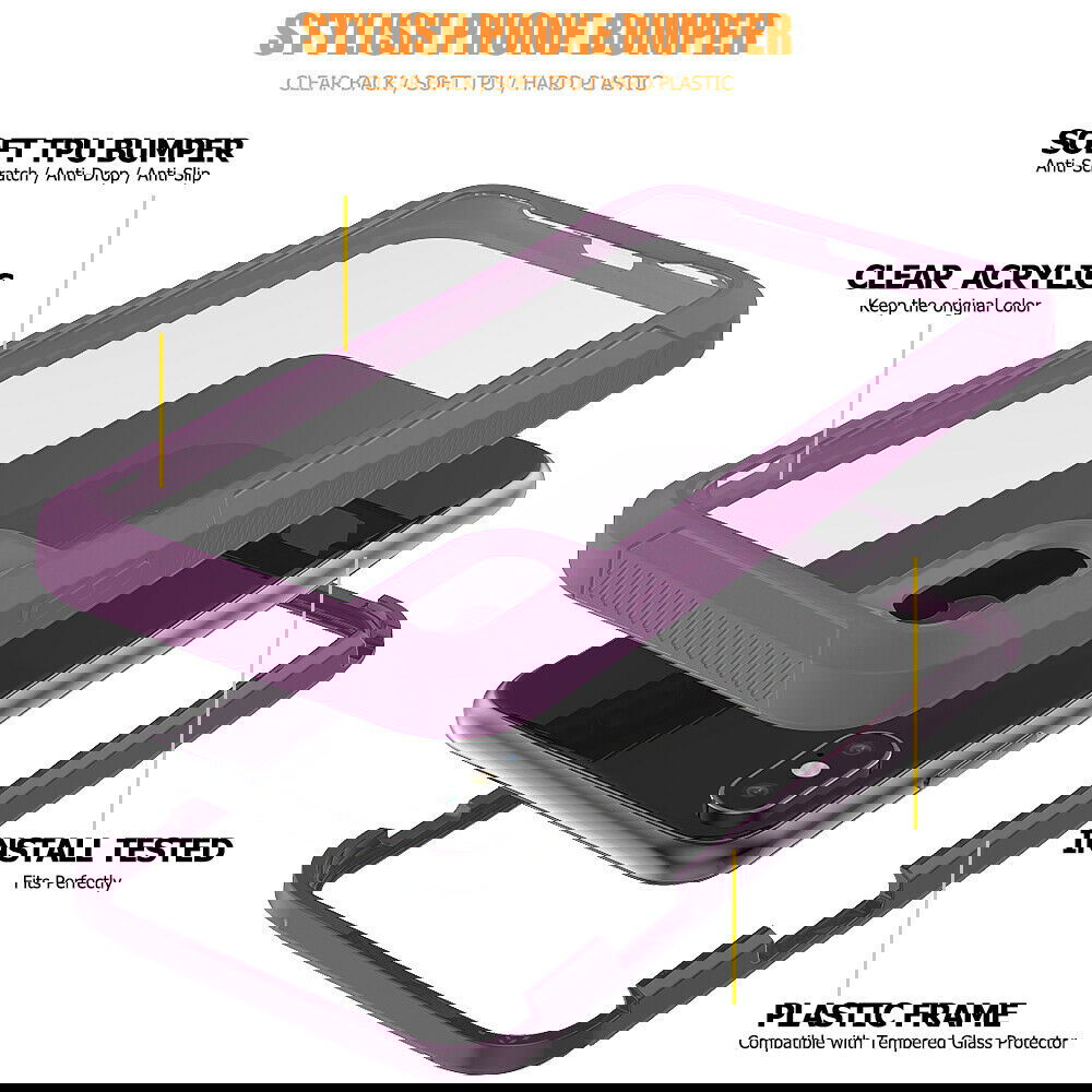 Hybrid Silicone Clear Ultra Slim Back Case For iPhone - carolay.co