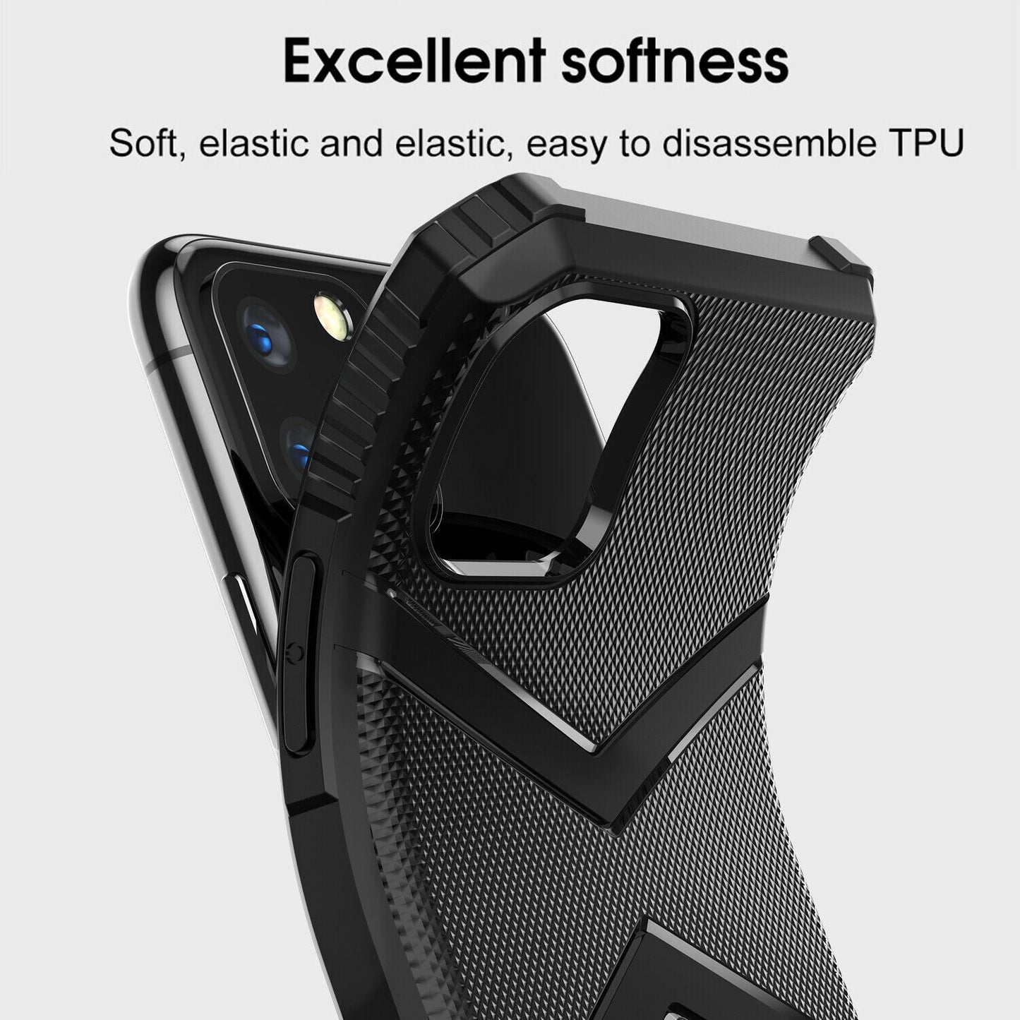 Hybrid Silicone Rubber Armor Heavy Duty Case For iPhone 11 Pro Max - carolay.co
