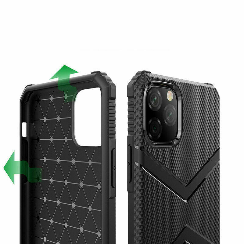 Hybrid Silicone Rubber Armor Heavy Duty Case For iPhone 11 Pro Max - carolay.co