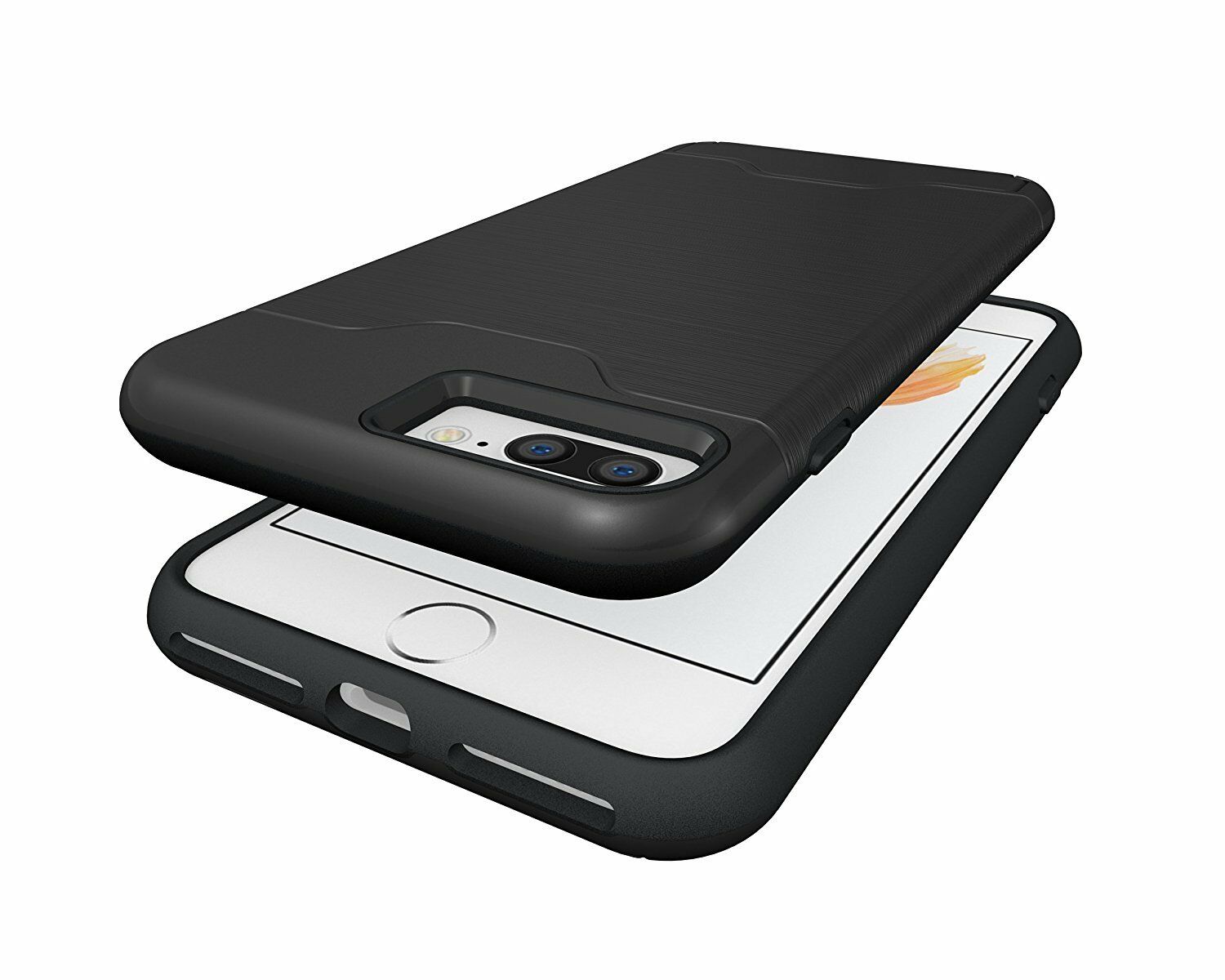 Kickstand Card Pocket Armor Shockproof Hybrid Cover For iPhone - carolay.co