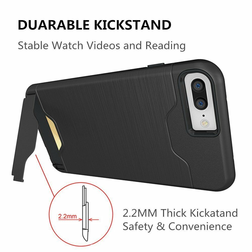 Kickstand Card Pocket Armor Shockproof Hybrid Cover For iPhone - carolay.co