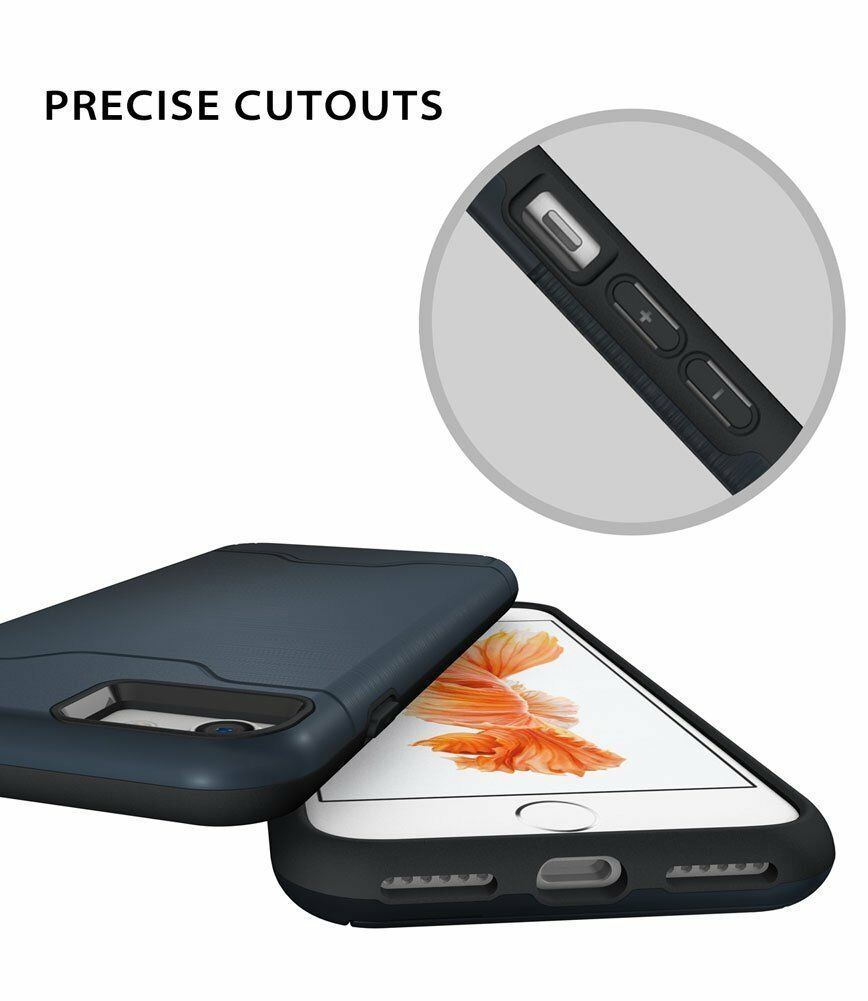 Kickstand Card Pocket Armor Shockproof Hybrid Cover For iPhone - carolay.co