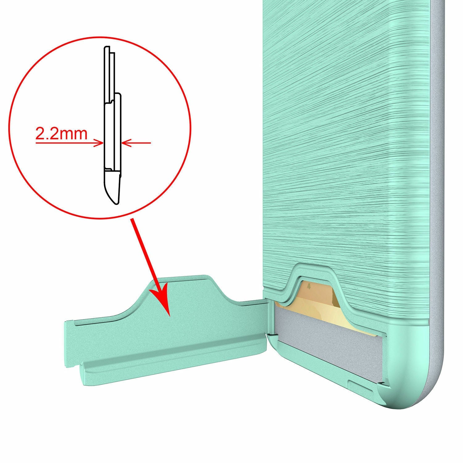 Kickstand Card Pocket Armor Shockproof Hybrid Cover For iPhone - carolay.co