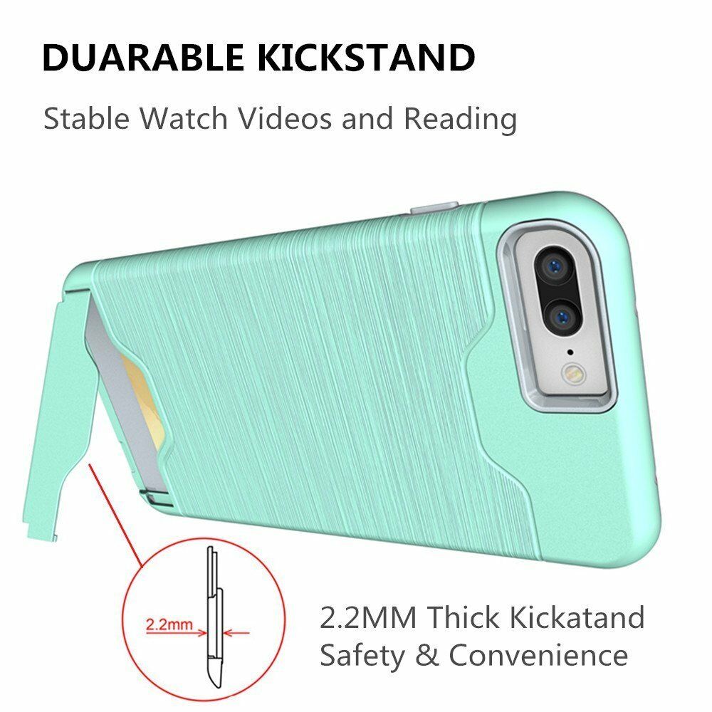Kickstand Card Pocket Armor Shockproof Hybrid Cover For iPhone - carolay.co