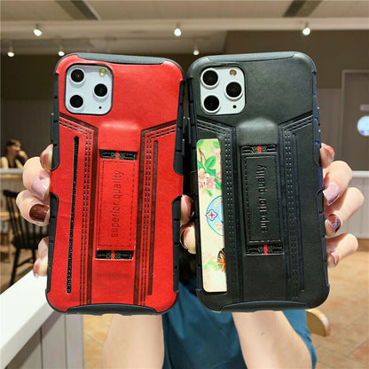 Leather Card Wallet Pocket Wrist Strap Case For iPhone - carolay.co