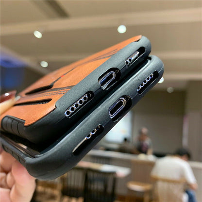 Leather Card Wallet Pocket Wrist Strap Case For iPhone - carolay.co