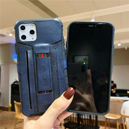 Leather Card Wallet Pocket Wrist Strap Case For iPhone - carolay.co