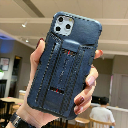 Leather Card Wallet Pocket Wrist Strap Case For iPhone - carolay.co