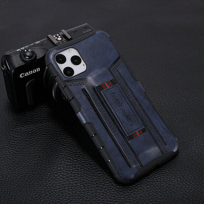 Leather Card Wallet Pocket Wrist Strap Case For iPhone - carolay.co