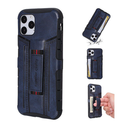 Leather Card Wallet Pocket Wrist Strap Case For iPhone - carolay.co