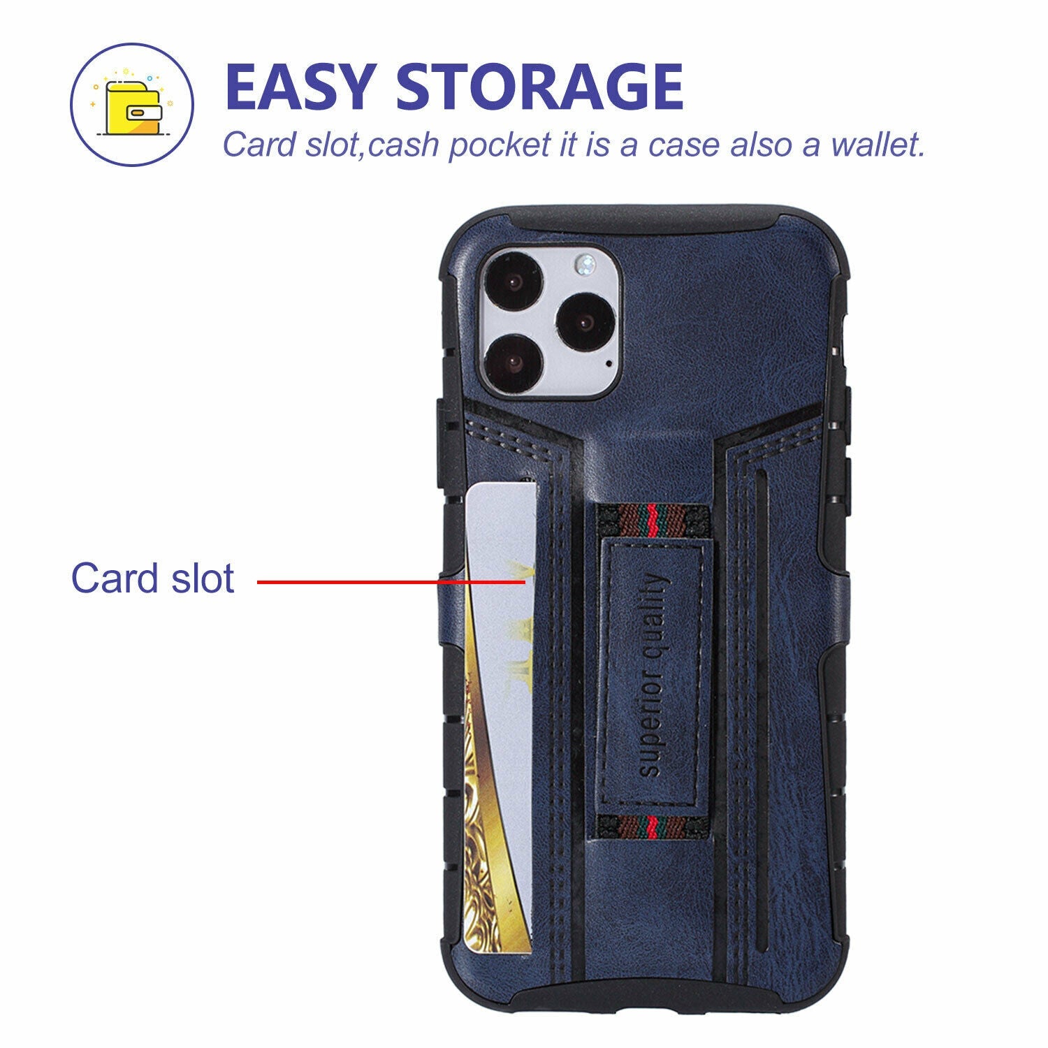 Leather Card Wallet Pocket Wrist Strap Case For iPhone - carolay.co