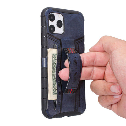 Leather Card Wallet Pocket Wrist Strap Case For iPhone - carolay.co