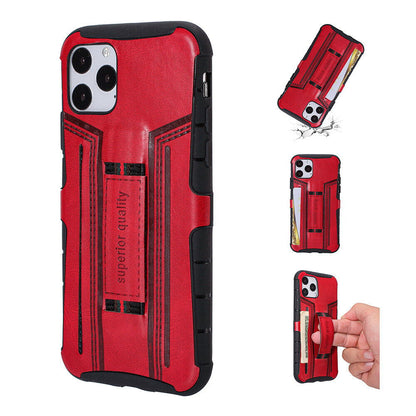 Leather Card Wallet Pocket Wrist Strap Case For iPhone - carolay.co