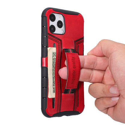 Leather Card Wallet Pocket Wrist Strap Case For iPhone - carolay.co