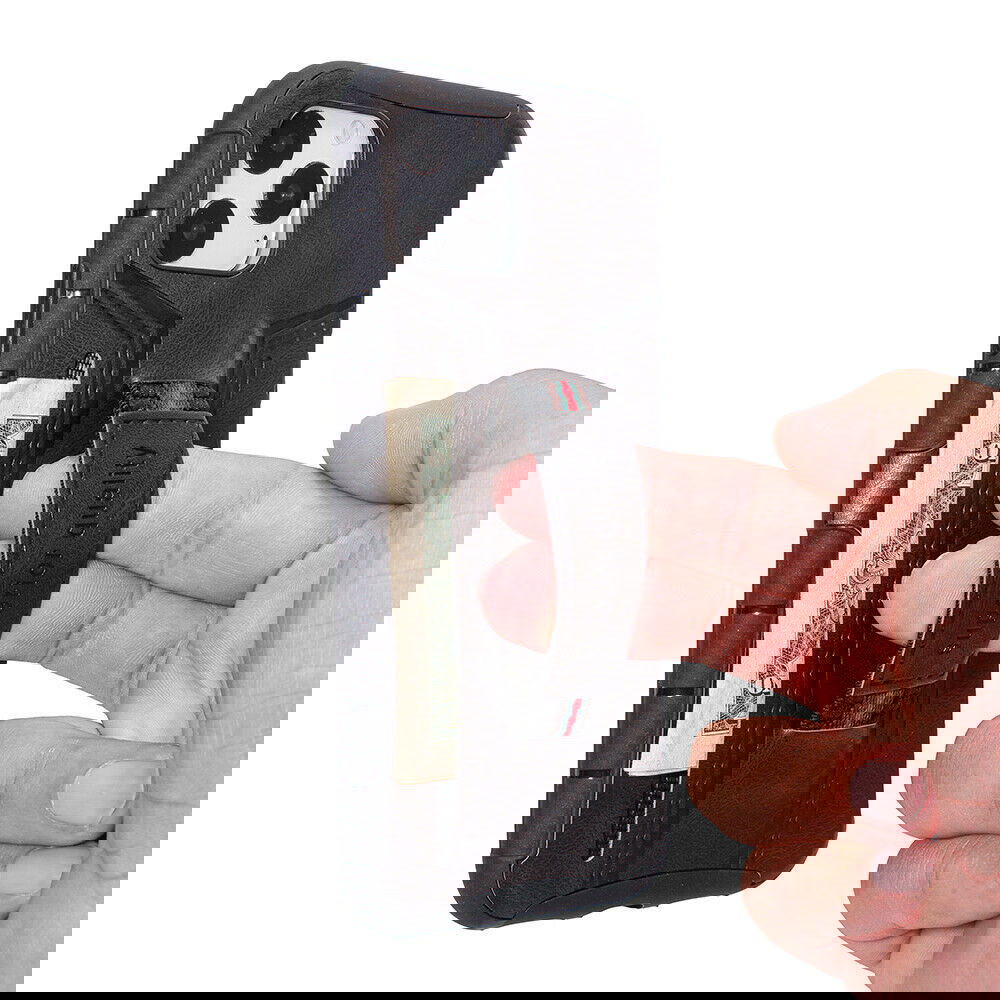Leather Card Wallet Pocket Wrist Strap Case For iPhone - carolay.co
