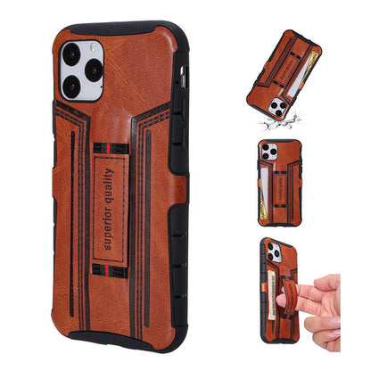 Leather Card Wallet Pocket Wrist Strap Case For iPhone - carolay.co