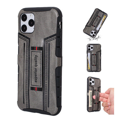Leather Card Wallet Pocket Wrist Strap Case For iPhone - carolay.co