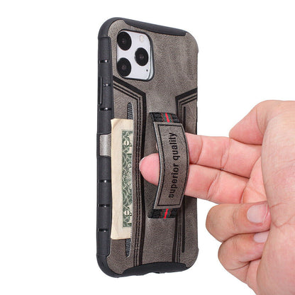 Leather Card Wallet Pocket Wrist Strap Case For iPhone - carolay.co