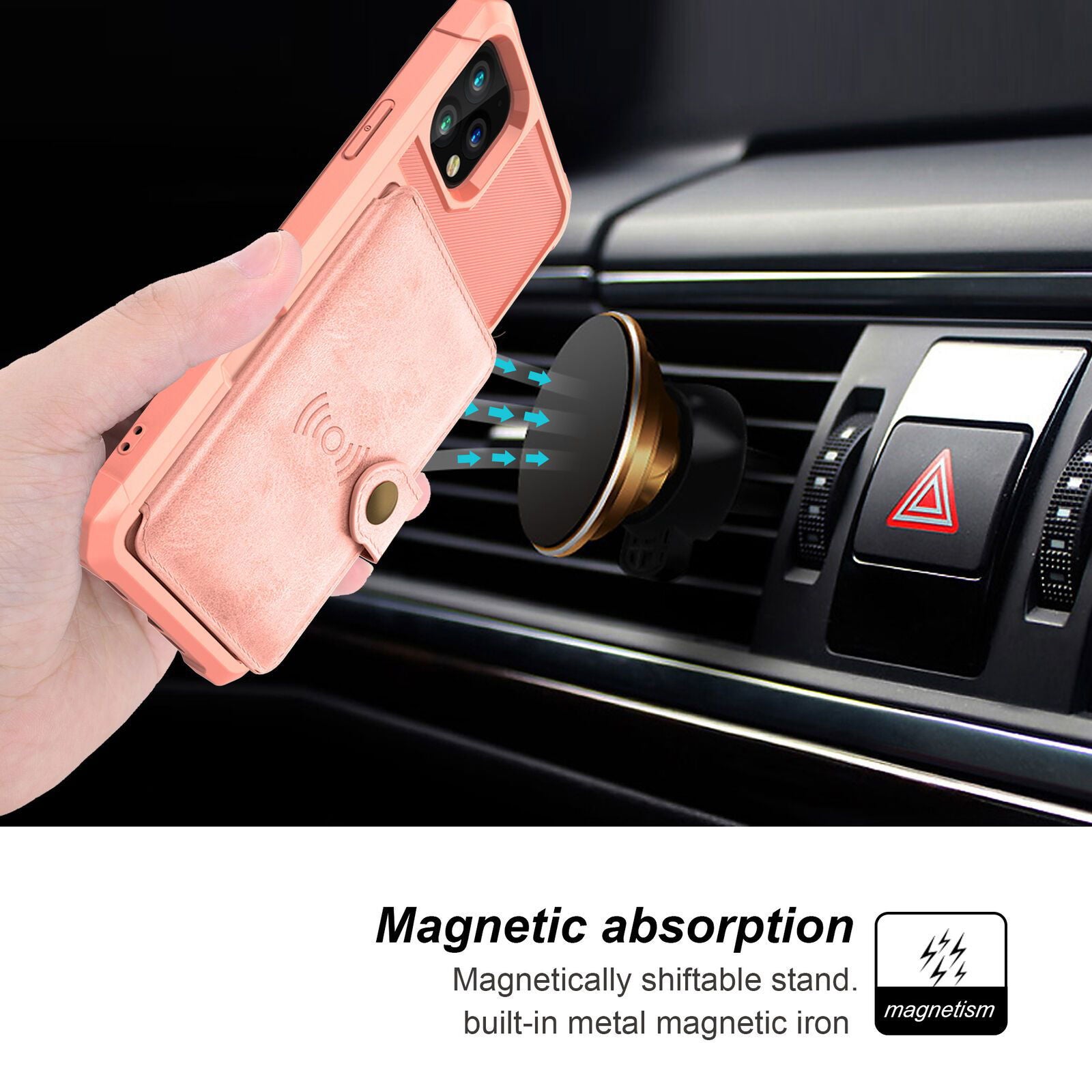 Leather Holder Flip Card Wallet Cover For iPhone - carolay.co