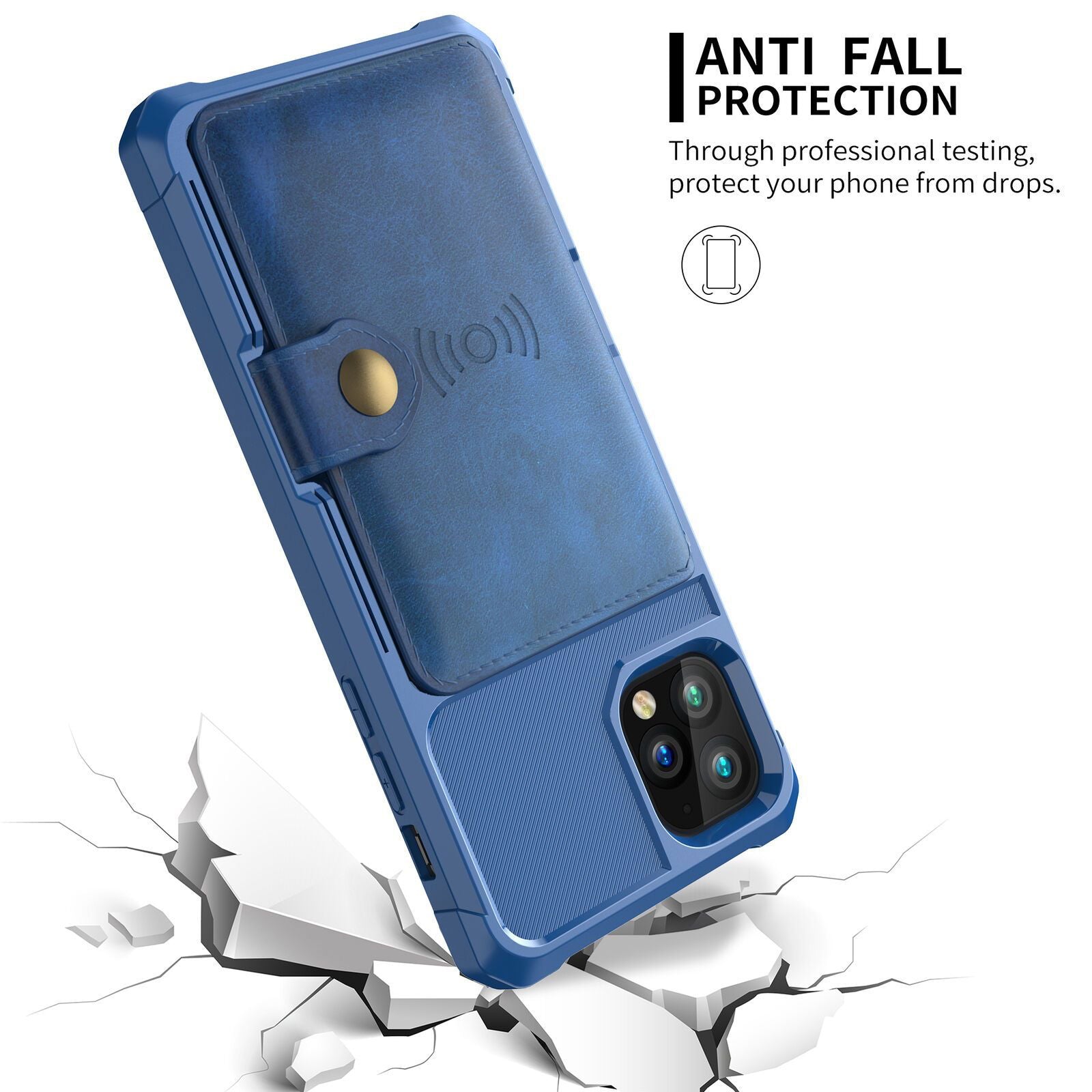 Leather Holder Flip Card Wallet Cover For iPhone - carolay.co
