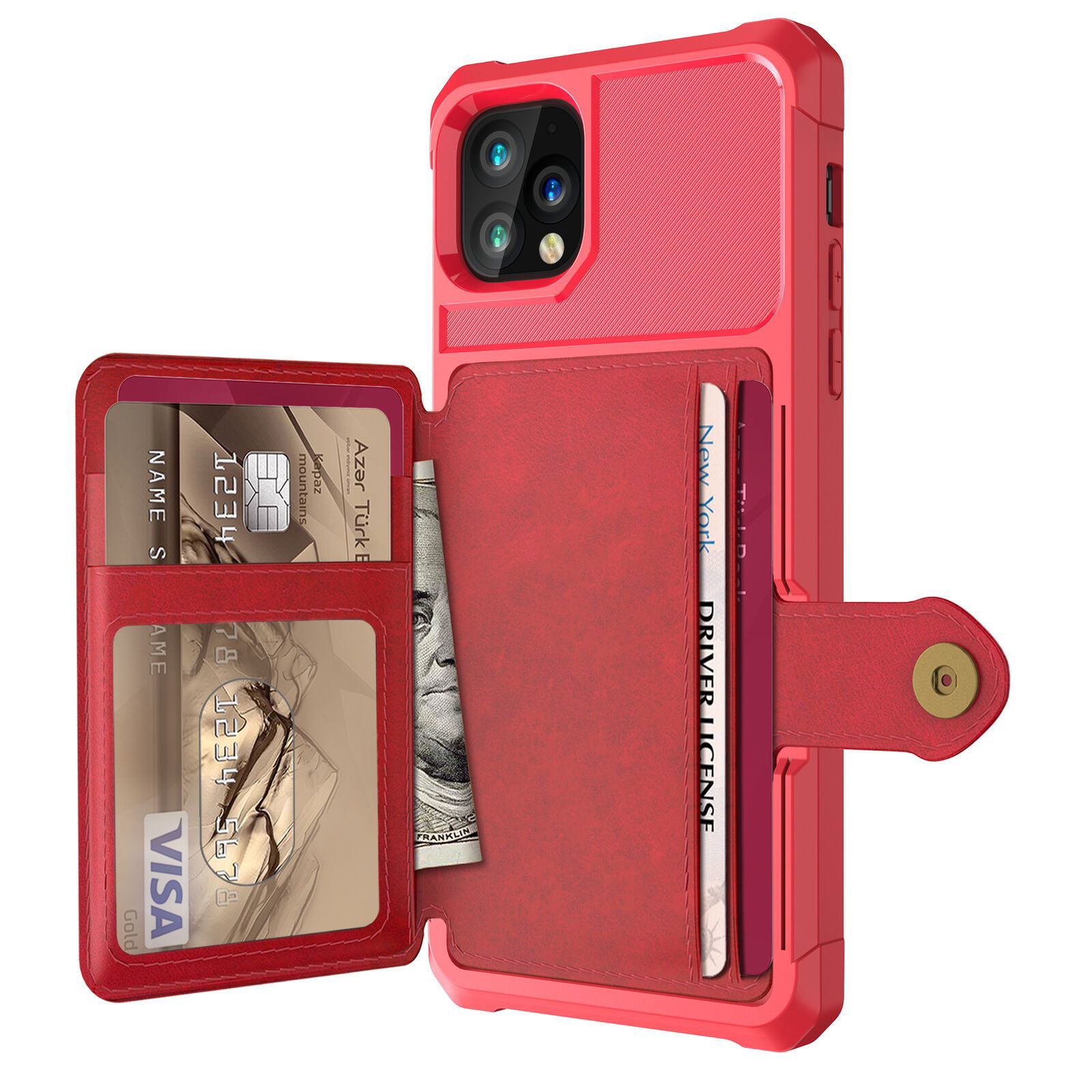 Leather Holder Flip Card Wallet Cover For iPhone - carolay.co