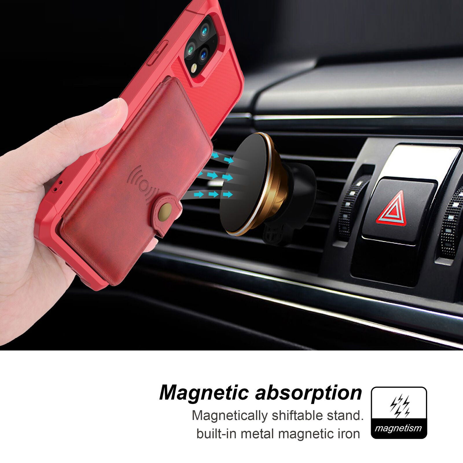 Leather Holder Flip Card Wallet Cover For iPhone - carolay.co