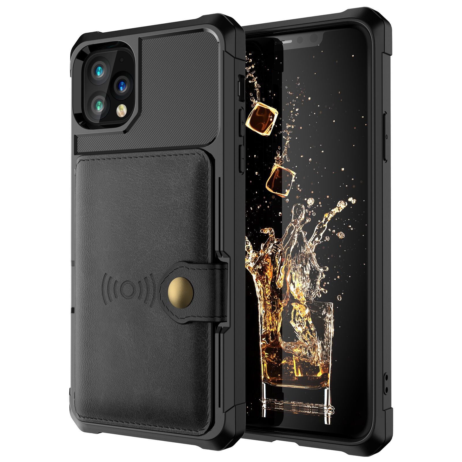 Leather Holder Flip Card Wallet Cover For iPhone - carolay.co
