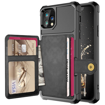 Leather Holder Flip Card Wallet Cover For iPhone - carolay.co