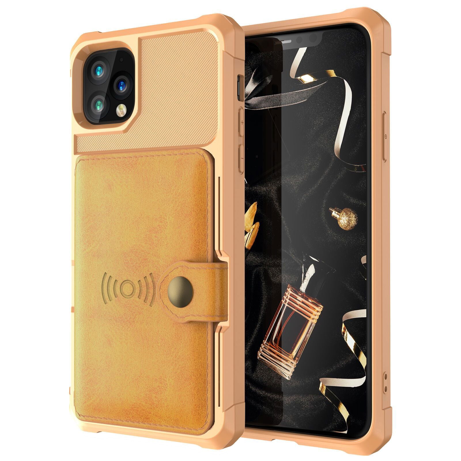 Leather Holder Flip Card Wallet Cover For iPhone - carolay.co