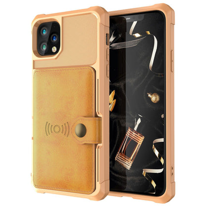 Leather Holder Flip Card Wallet Cover For iPhone - carolay.co