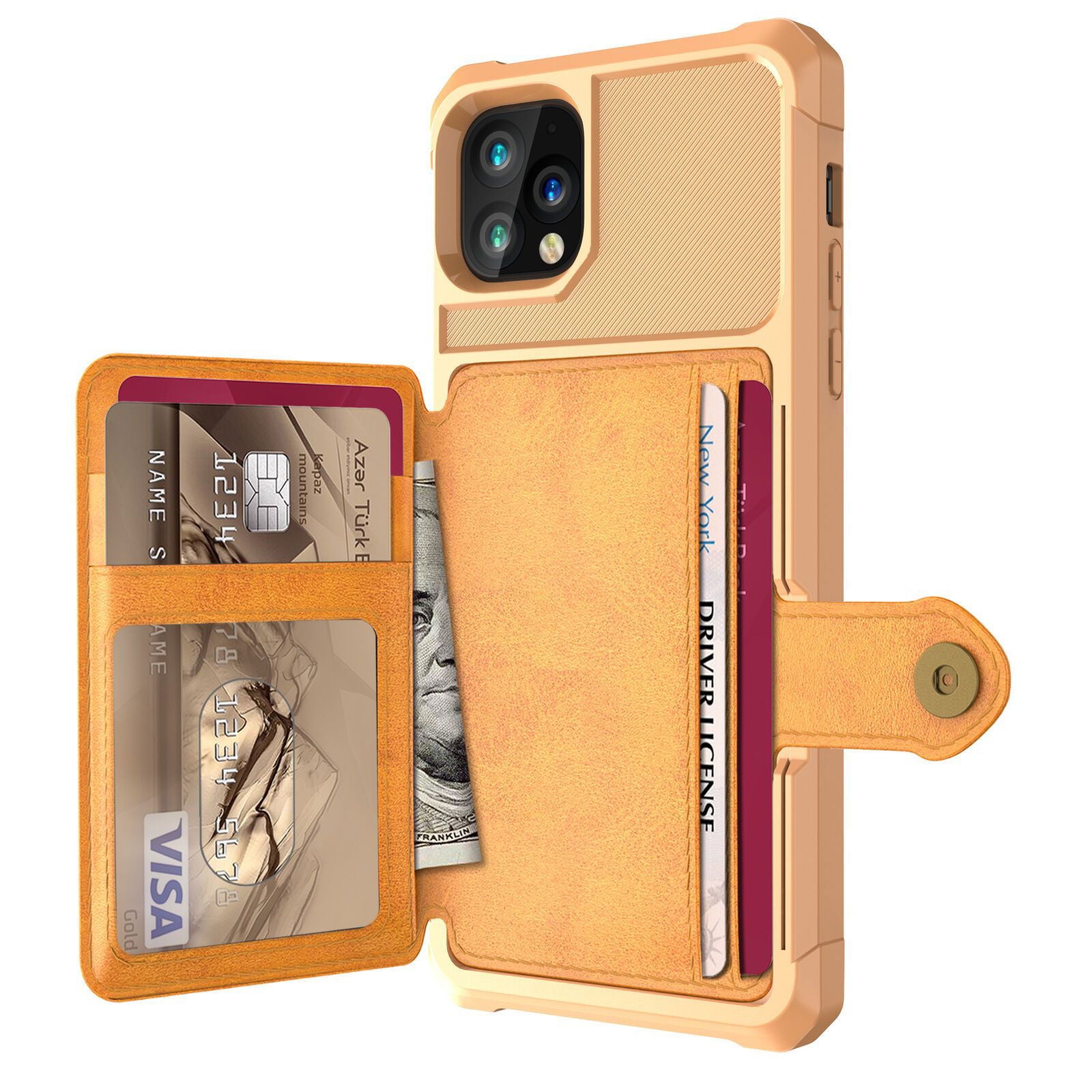 Leather Holder Flip Card Wallet Cover For iPhone - carolay.co