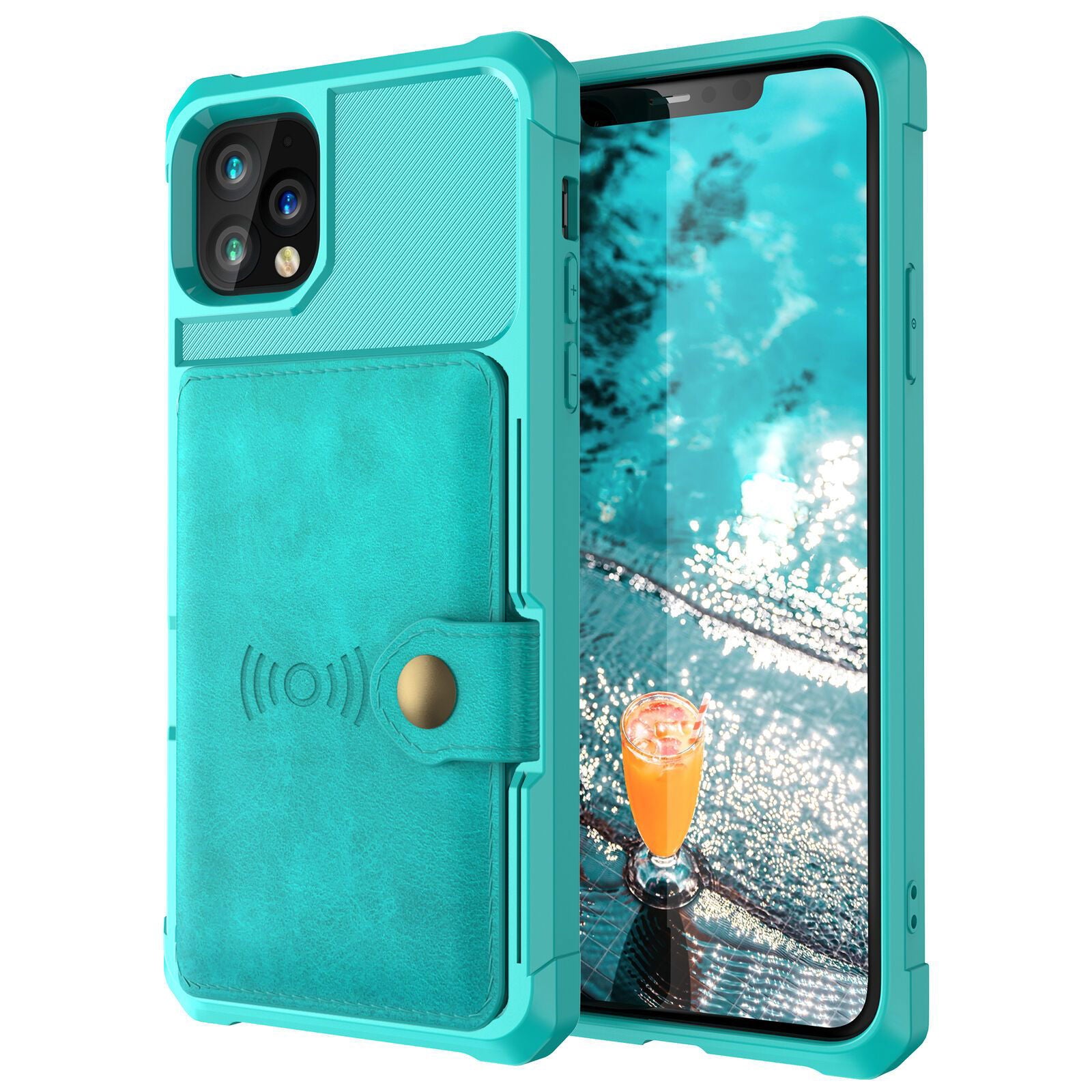 Leather Holder Flip Card Wallet Cover For iPhone - carolay.co