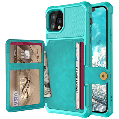 Leather Holder Flip Card Wallet Cover For iPhone - carolay.co