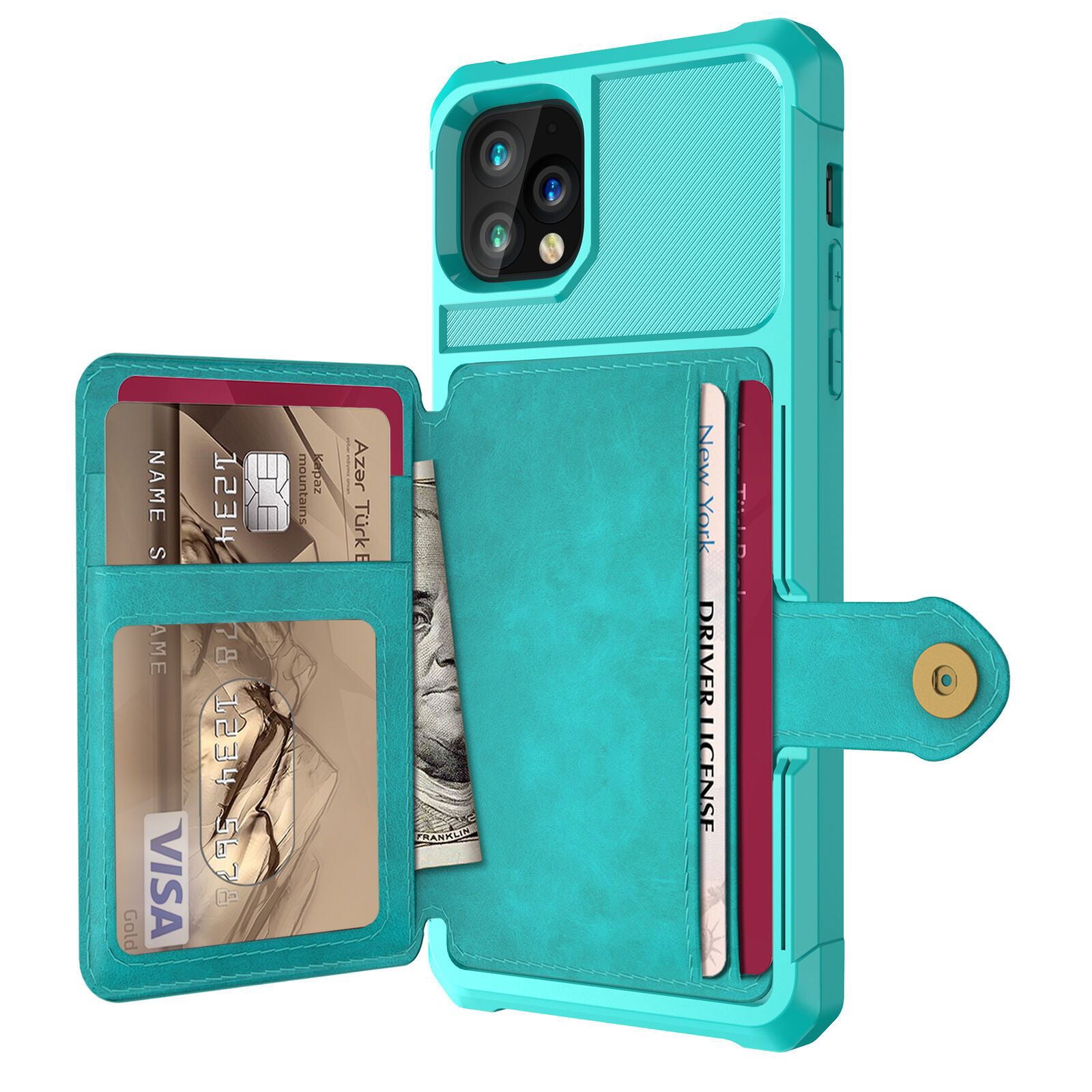 Leather Holder Flip Card Wallet Cover For iPhone - carolay.co