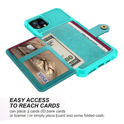Leather Holder Flip Card Wallet Cover For iPhone - carolay.co