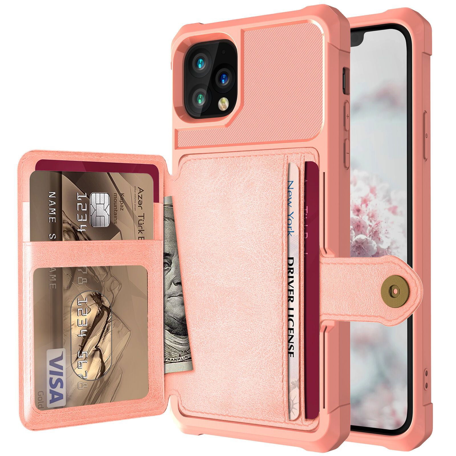 Leather Holder Flip Card Wallet Cover For iPhone - carolay.co