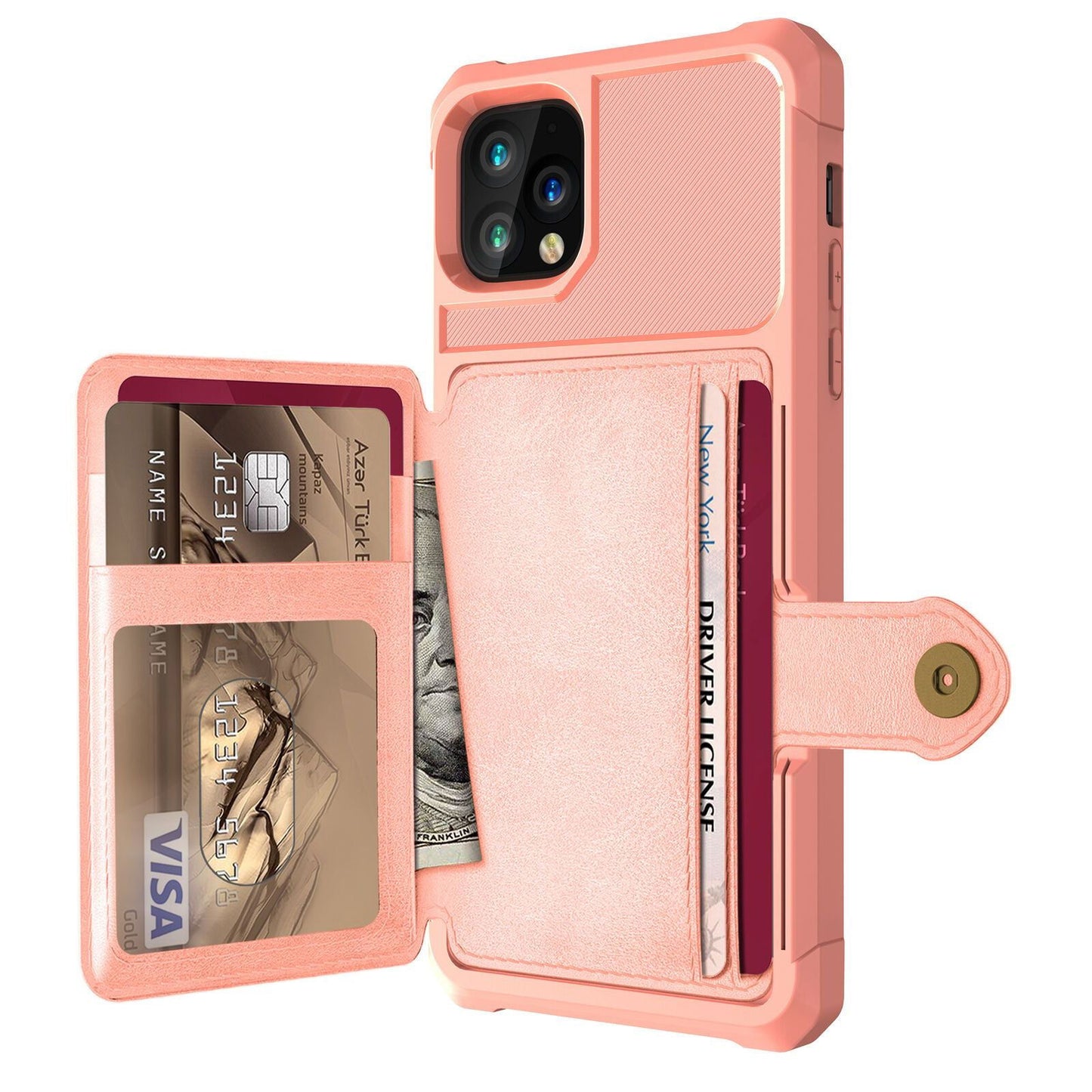 Leather Holder Flip Card Wallet Cover For iPhone - carolay.co