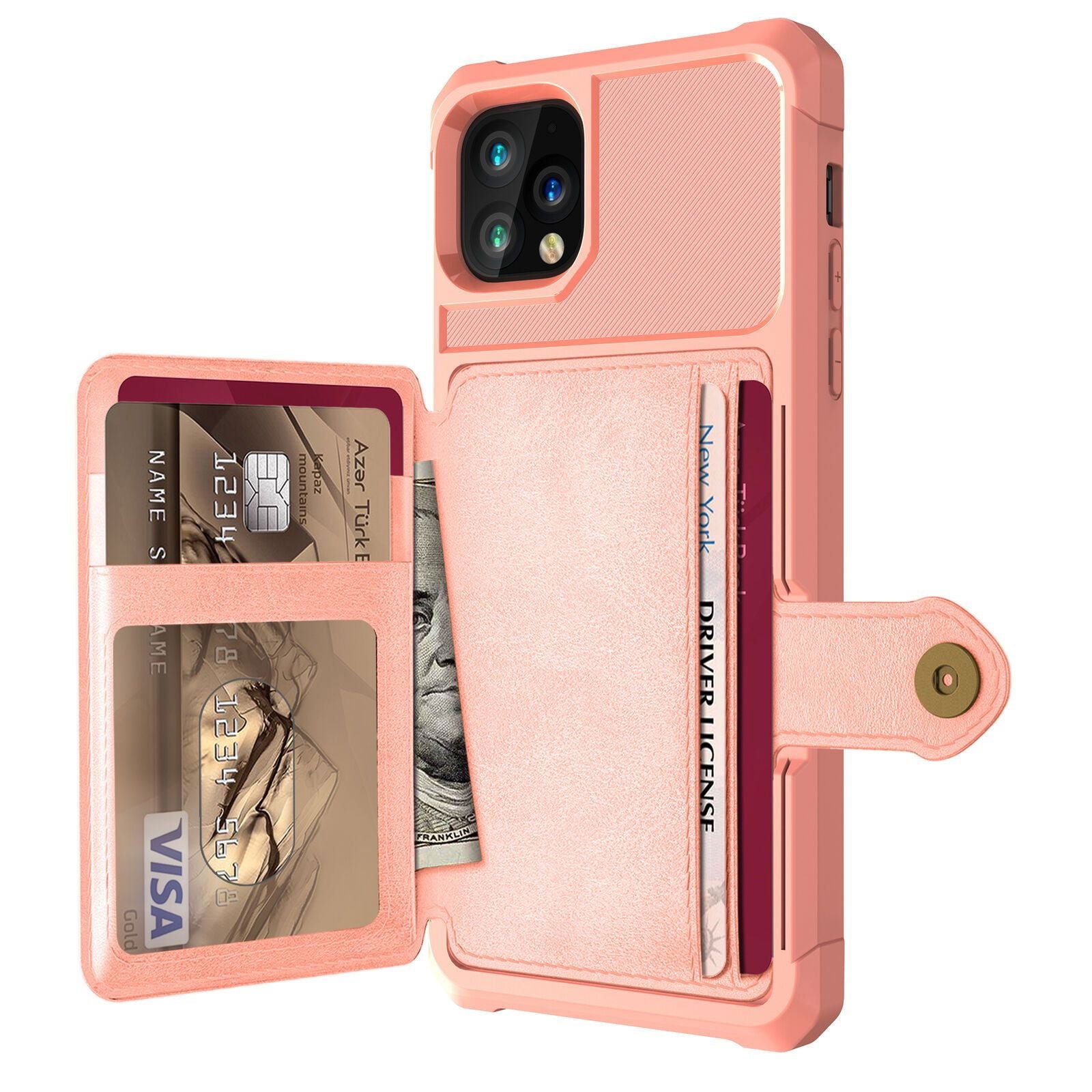 Leather Holder Flip Card Wallet Cover For iPhone - carolay.co