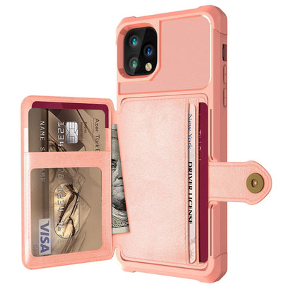Leather Holder Flip Card Wallet Cover For iPhone - carolay.co
