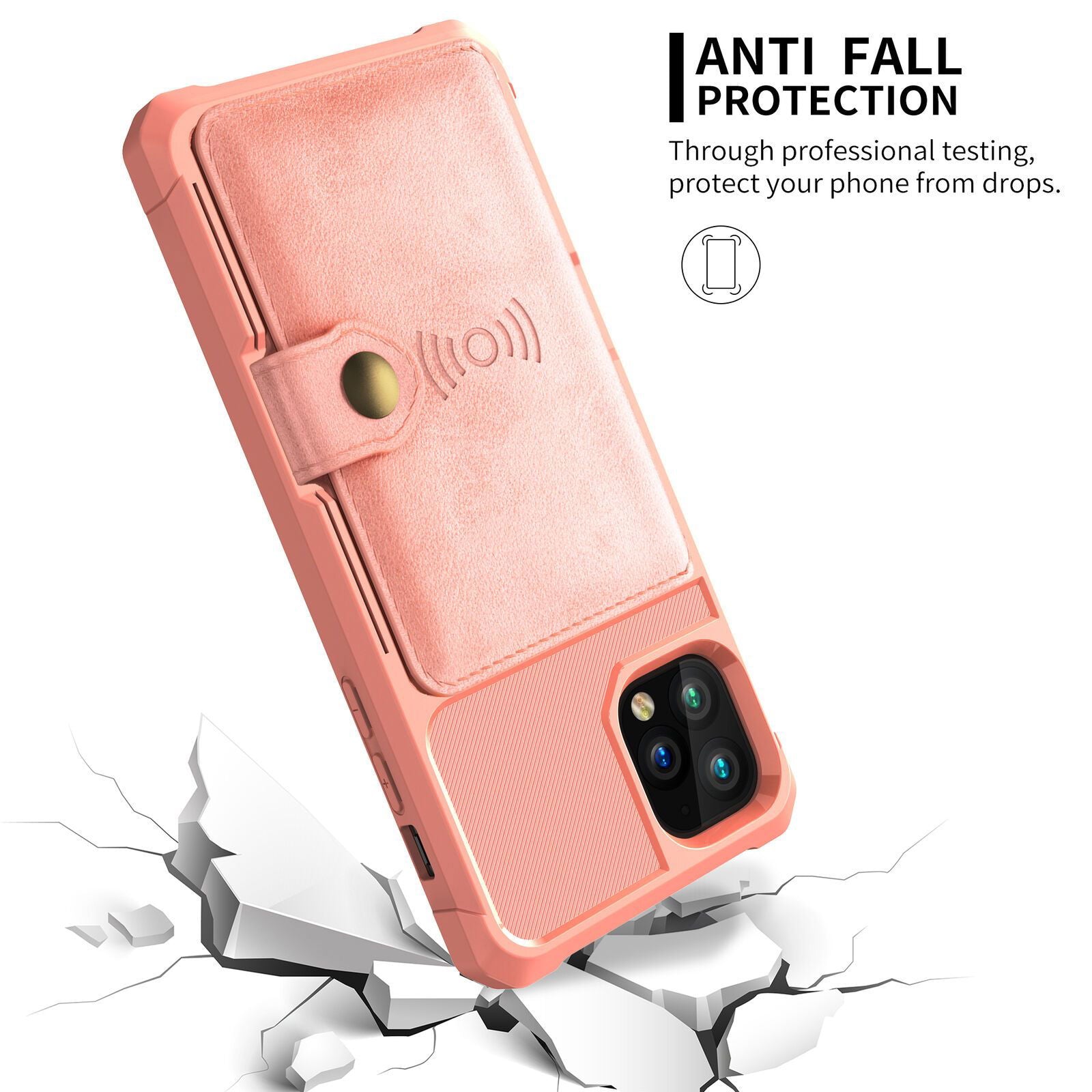 Leather Holder Flip Card Wallet Cover For iPhone - carolay.co