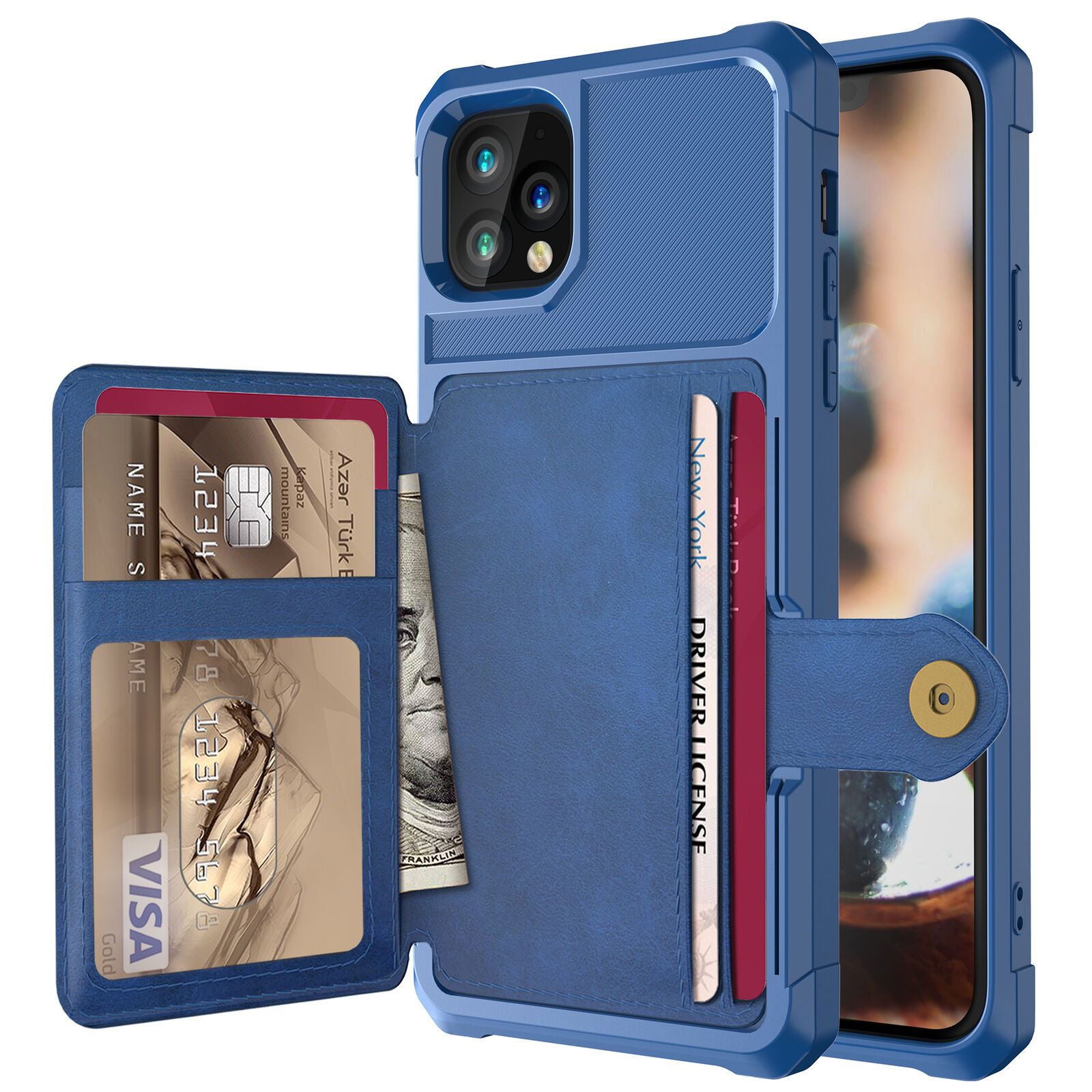 Leather Holder Flip Card Wallet Cover For iPhone - carolay.co