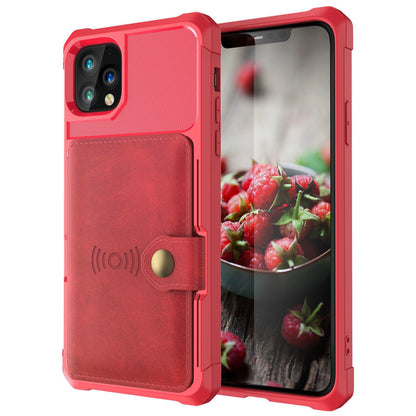 Leather Holder Flip Card Wallet Cover For iPhone - carolay.co
