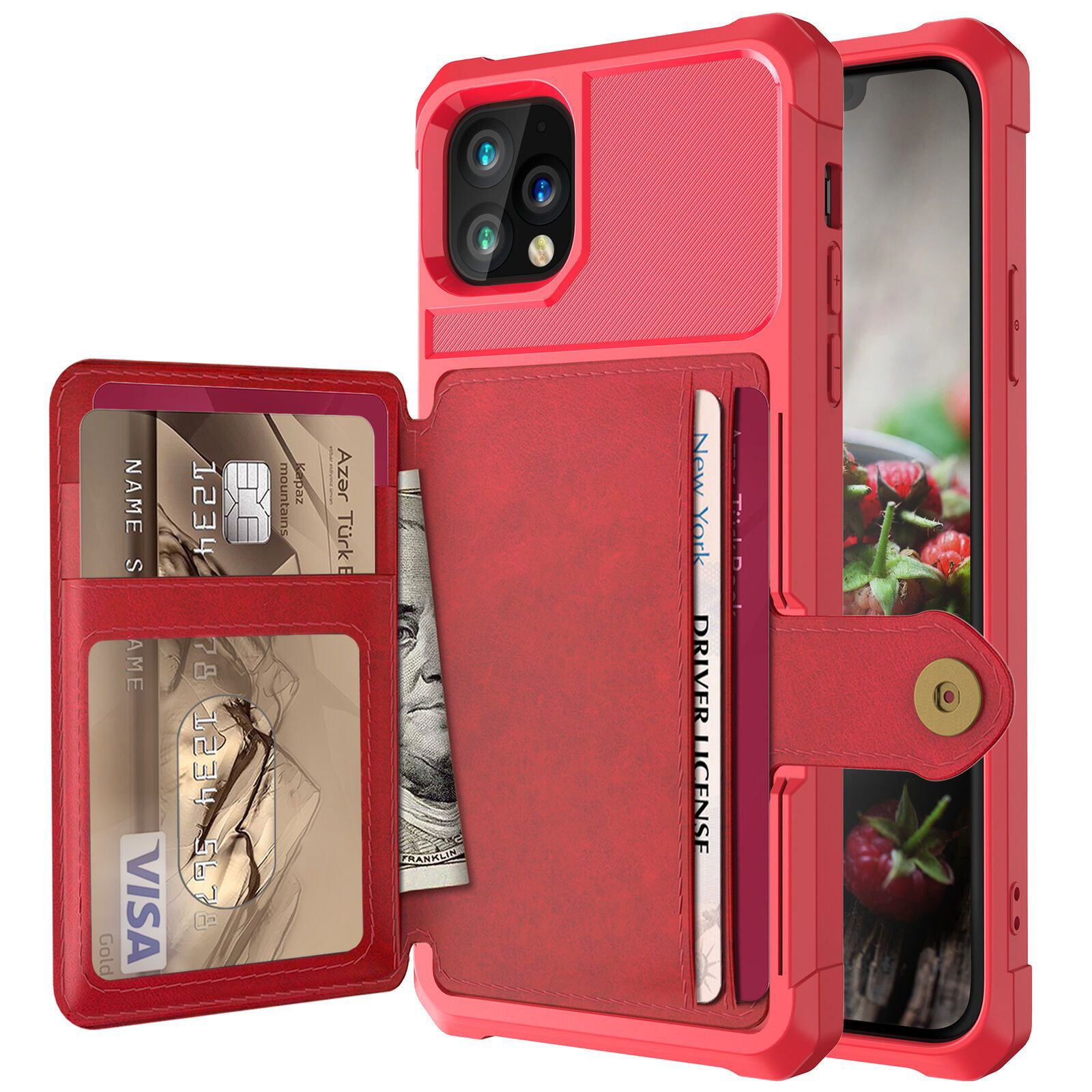 Leather Holder Flip Card Wallet Cover For iPhone - carolay.co