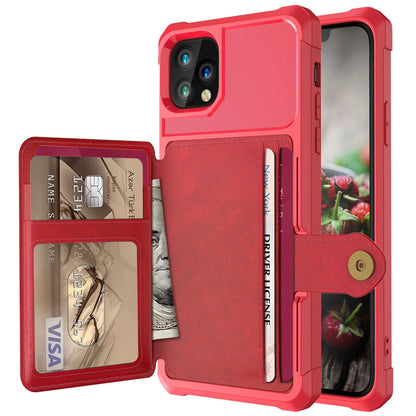 Leather Holder Flip Card Wallet Cover For iPhone - carolay.co