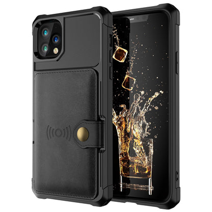 Leather Holder Flip Card Wallet Cover For iPhone - carolay.co