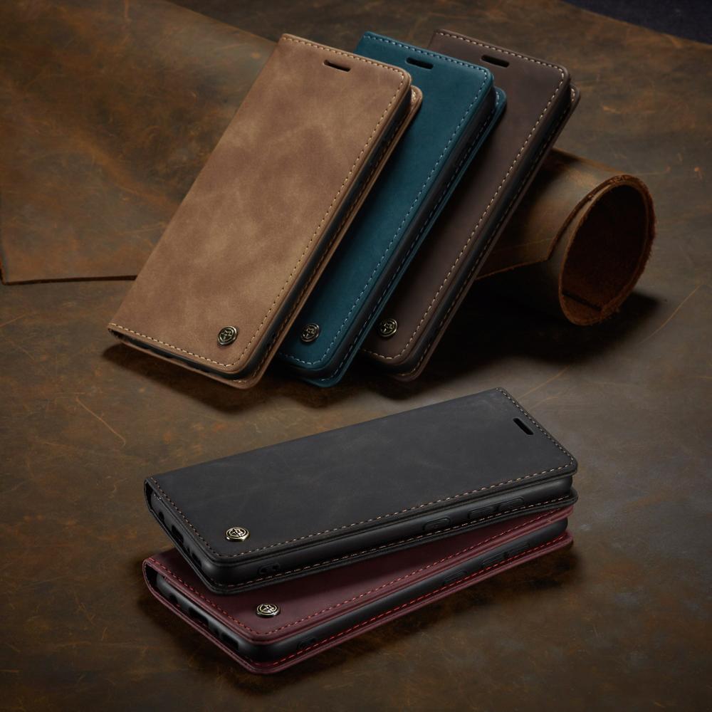 Leather Retro Purse Luxury Magnetic Card Holder Wallet Phone case - carolay.co