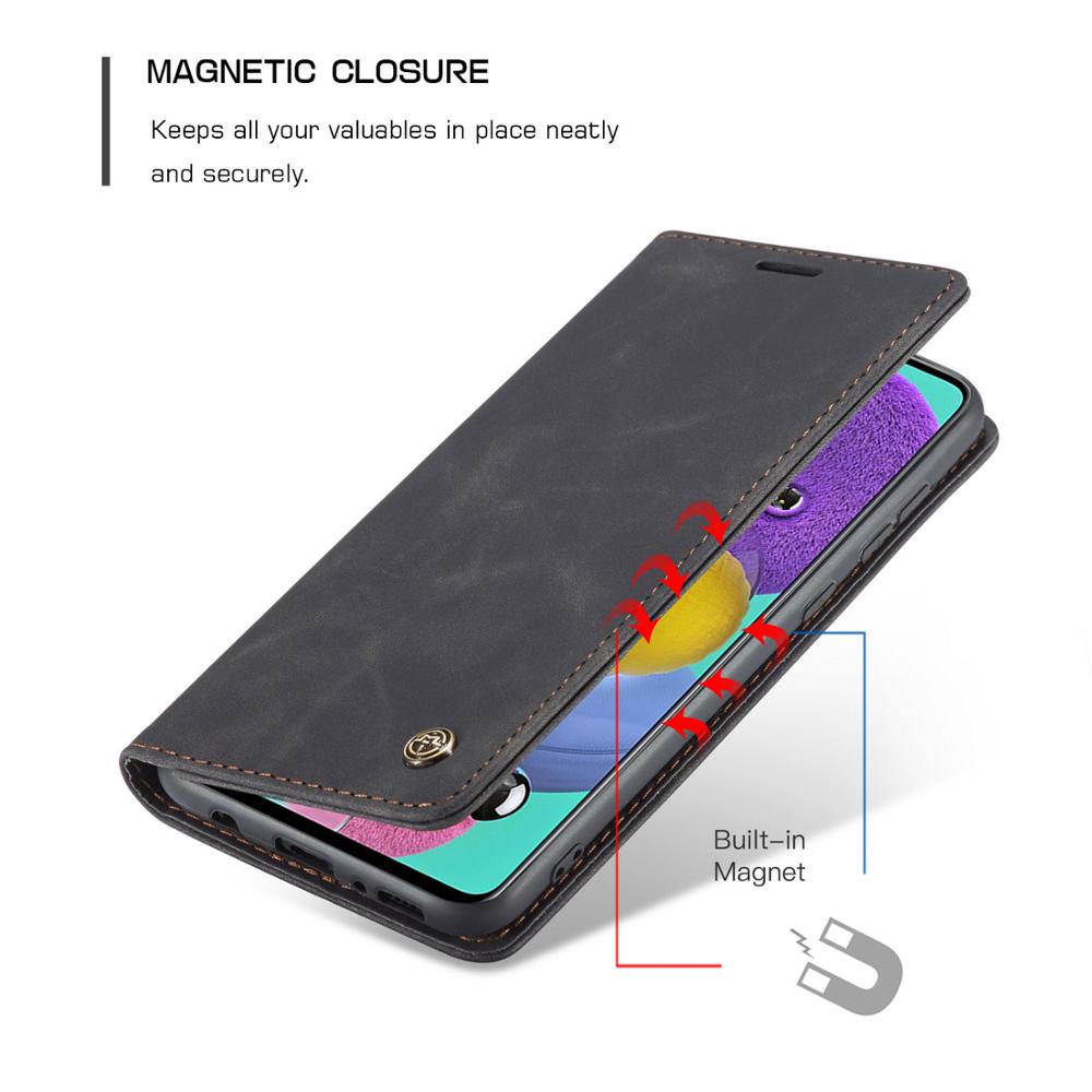 Leather Retro Purse Luxury Magnetic Card Holder Wallet Phone case - carolay.co