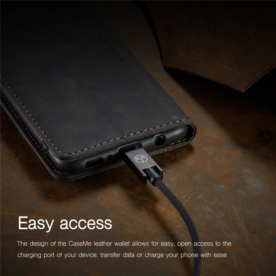 Leather Retro Purse Luxury Magnetic Card Holder Wallet Phone case - carolay.co