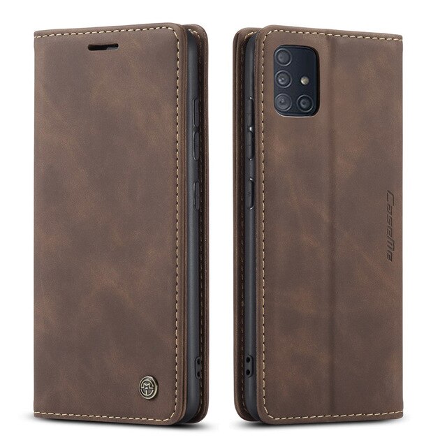 Leather Retro Purse Luxury Magnetic Card Holder Wallet Phone case - carolay.co